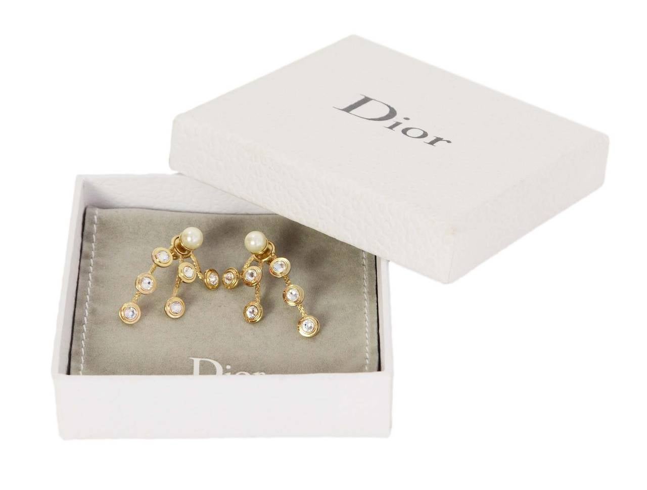 Women's CHRISTIAN DIOR Mise En Dior Pearl & Crystal Earrings