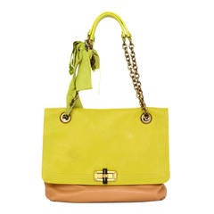 LANVIN Two-Tone Leather Happy Bag BHW