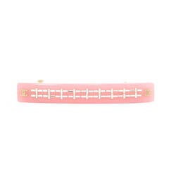 CHANEL Pale Pink Resin & Rhinestone Hair Barrette