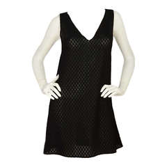MISSONI Black Sheer Sleeveless Tunic Dress Sz Medium