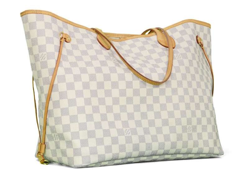 LOUIS VUITTON Damier Azur Neverfull GM Rt. $1, 100 In Good Condition In New York, NY