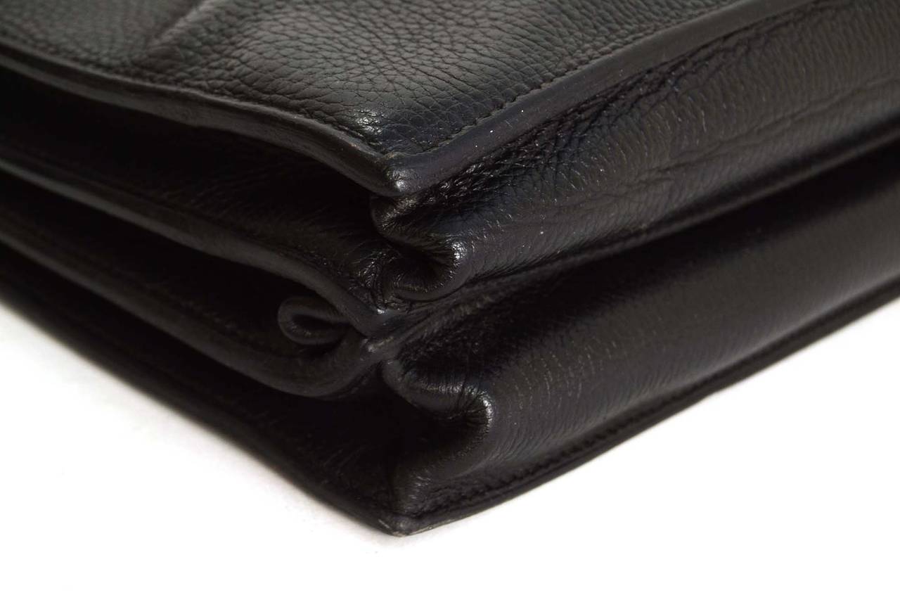 HERMES Vintage '97 Schwarz Ardennen Leder 38cm 