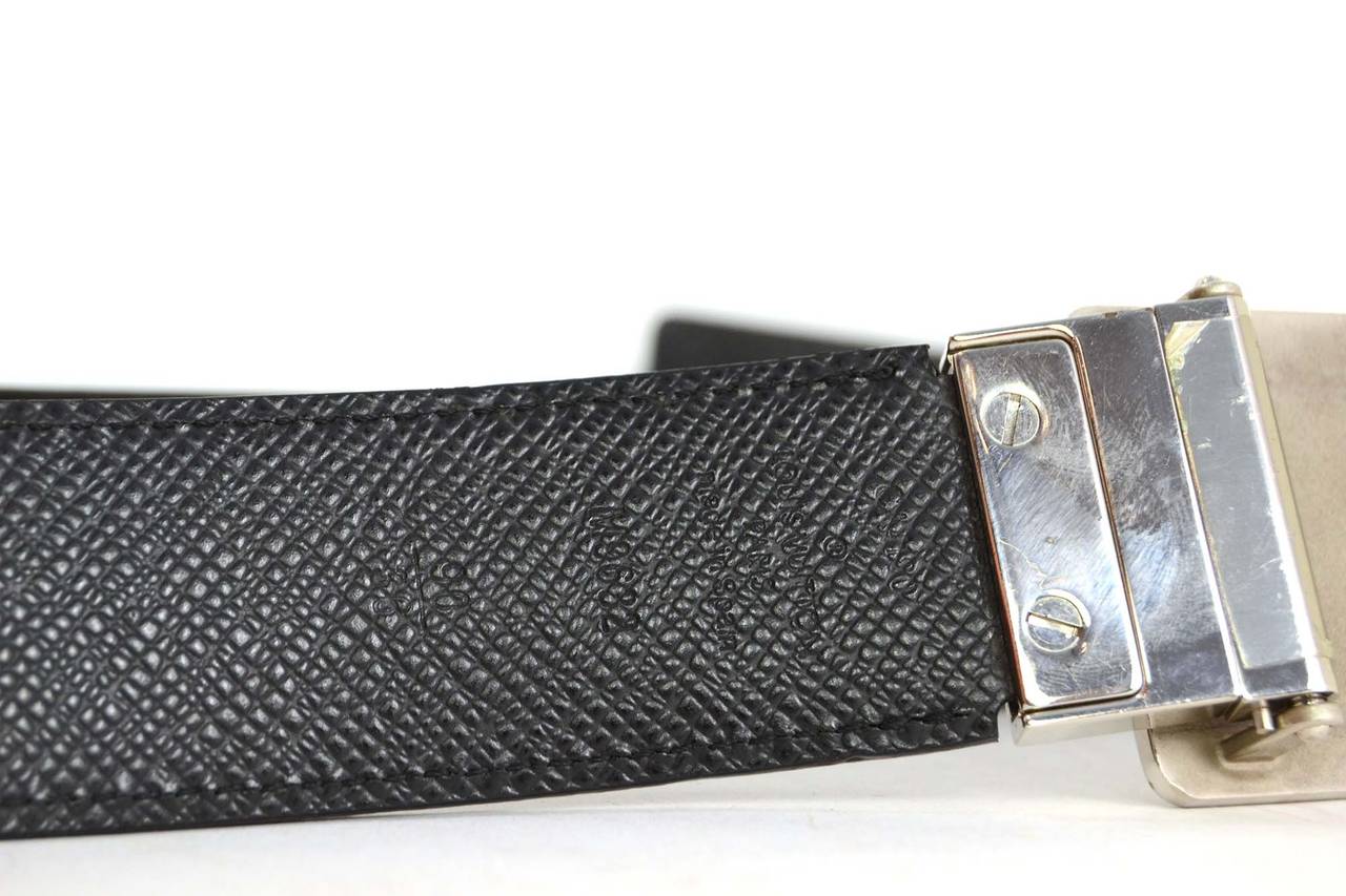 Louis Vuitton Damier Graphite Inventeur Reversible Belt M9632v Black | SEMA Data Co-op