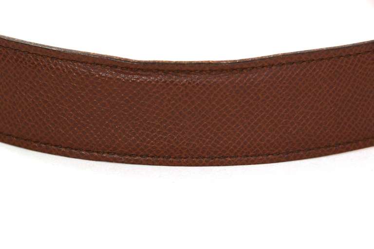 Women's HERMES Orange/Brown Reversible 32MM H Belt