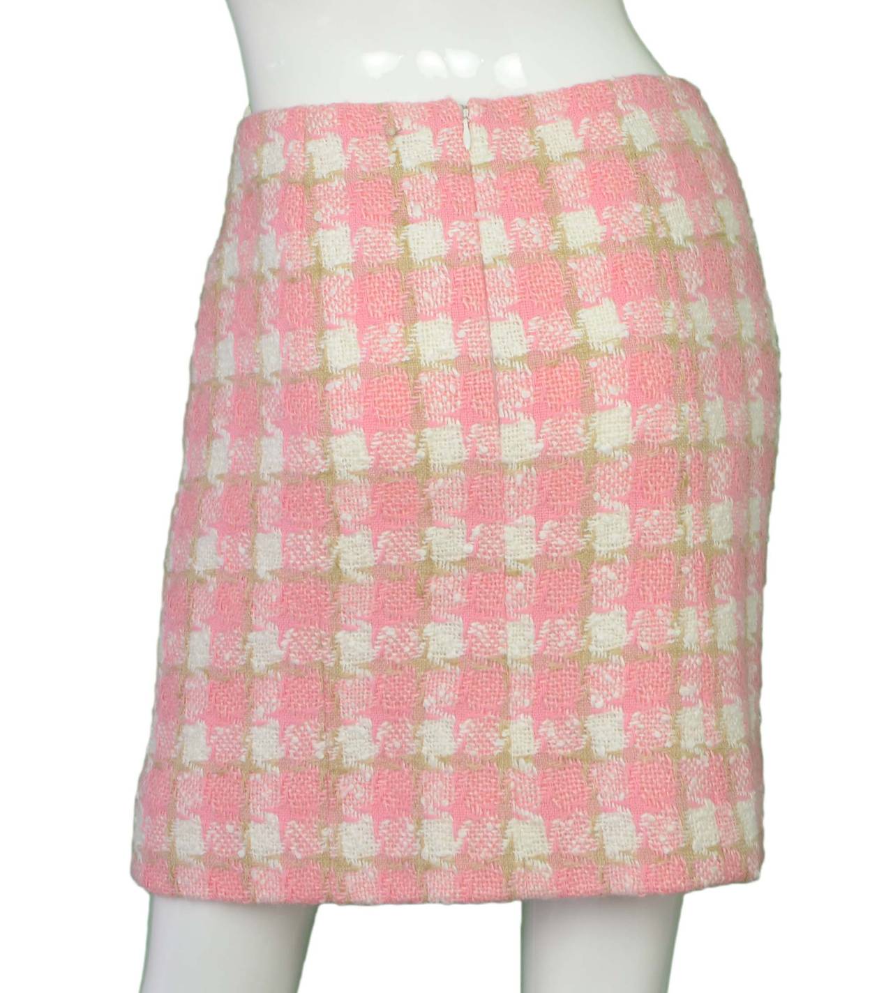 pink houndstooth skirt