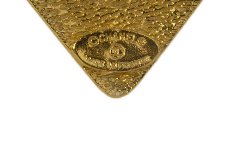 Chanel '90s Goldtone Chain Link Necklace w. Diamond CC Pendant 1