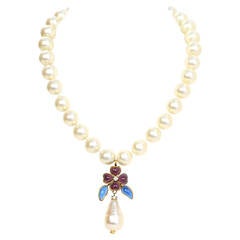 CHANEL Vintage '83 Pearl & Gripoix Necklace 5