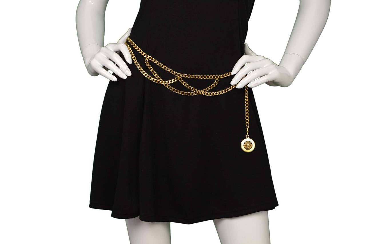CHANEL Vintage '50s'60s Gold Three Tier Chain Link Belt For Sale at 1stDibs chanel in the 50s