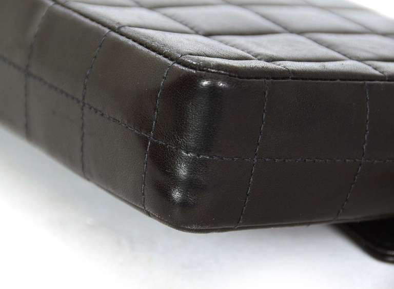 Chanel Black Chocolate Bar Quilted East/West Shoulder Bag In Good Condition In New York, NY