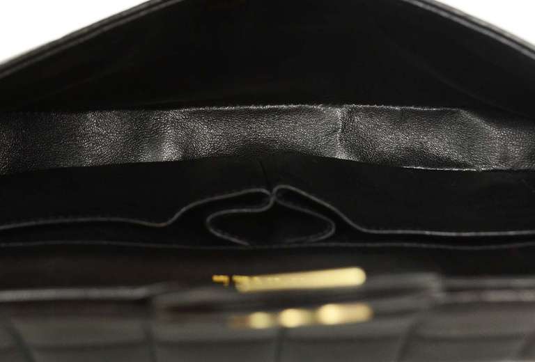 Chanel Black Chocolate Bar Quilted East/West Shoulder Bag 2