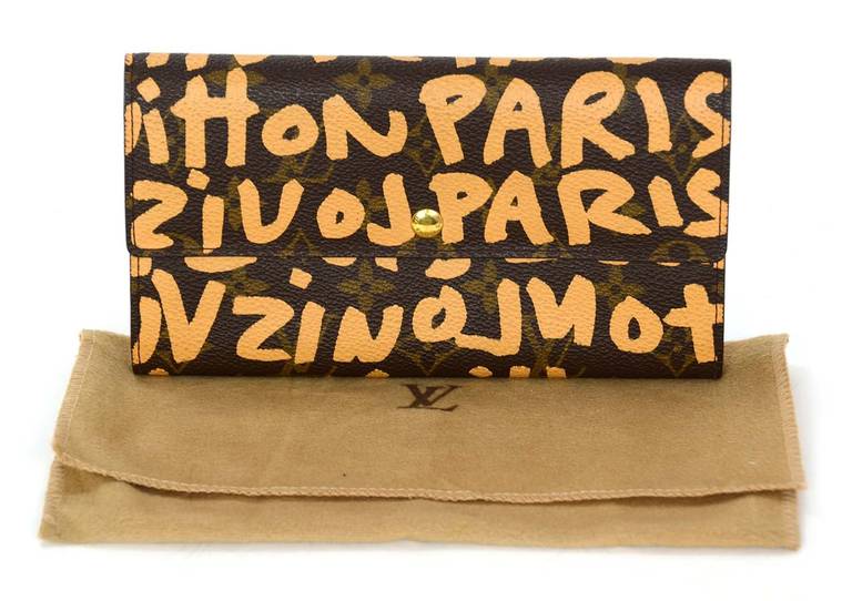 Louis Vuitton Monogram Sprouse Peach Graffiti Snap Wallet 1