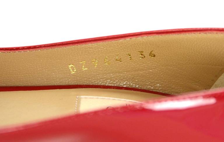 Valentino NEW Red Patent Leather Pep Toe Bow Kitten Heels sz 36 rt. $745 1