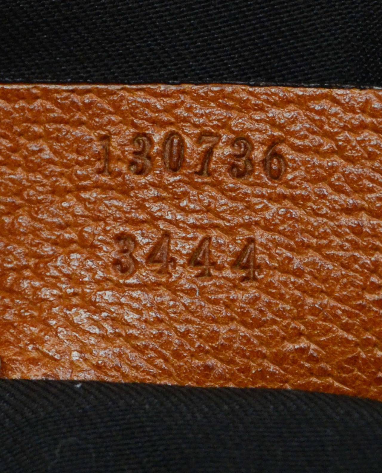 GUCCI Monogram Canvas & Orange Leather Tote Bag GHW 1
