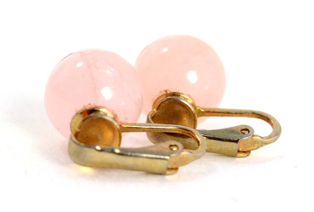 Women's Pale Pink & Navy Glass Bead Necklace & Earrings Set