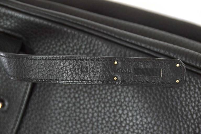 Hermes 2011 Black Togo Leather 35cm Birkin Bag - Like New Condition In Excellent Condition In New York, NY