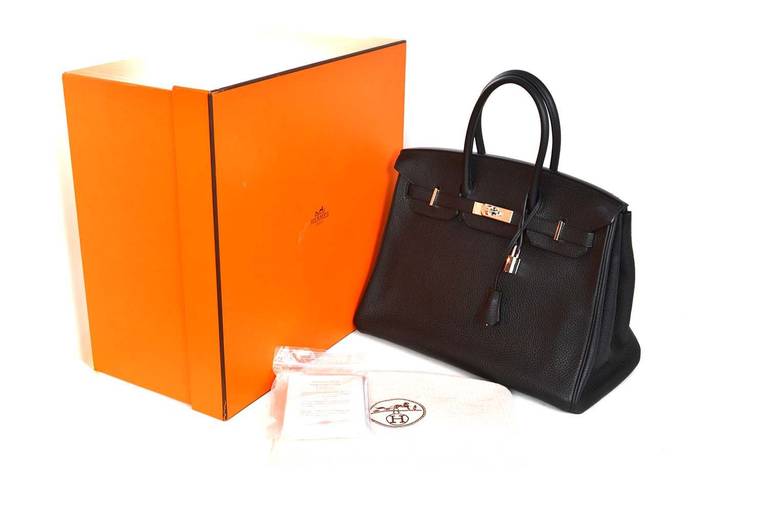 Hermes 2011 Black Togo Leather 35cm Birkin Bag - Like New Condition 4