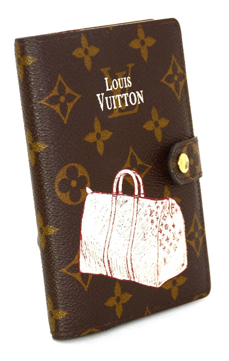 LOUIS VUITTON Monogram Small Ring Agenda Cover W/Painted Keepall