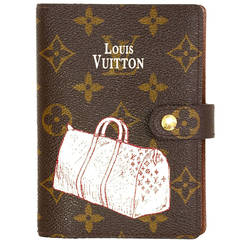 LOUIS VUITTON Monogram Small Ring Agenda Cover W/Painted Keepall