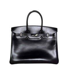 replica hermes handbags: hermes birkin 35 croco leather so-black