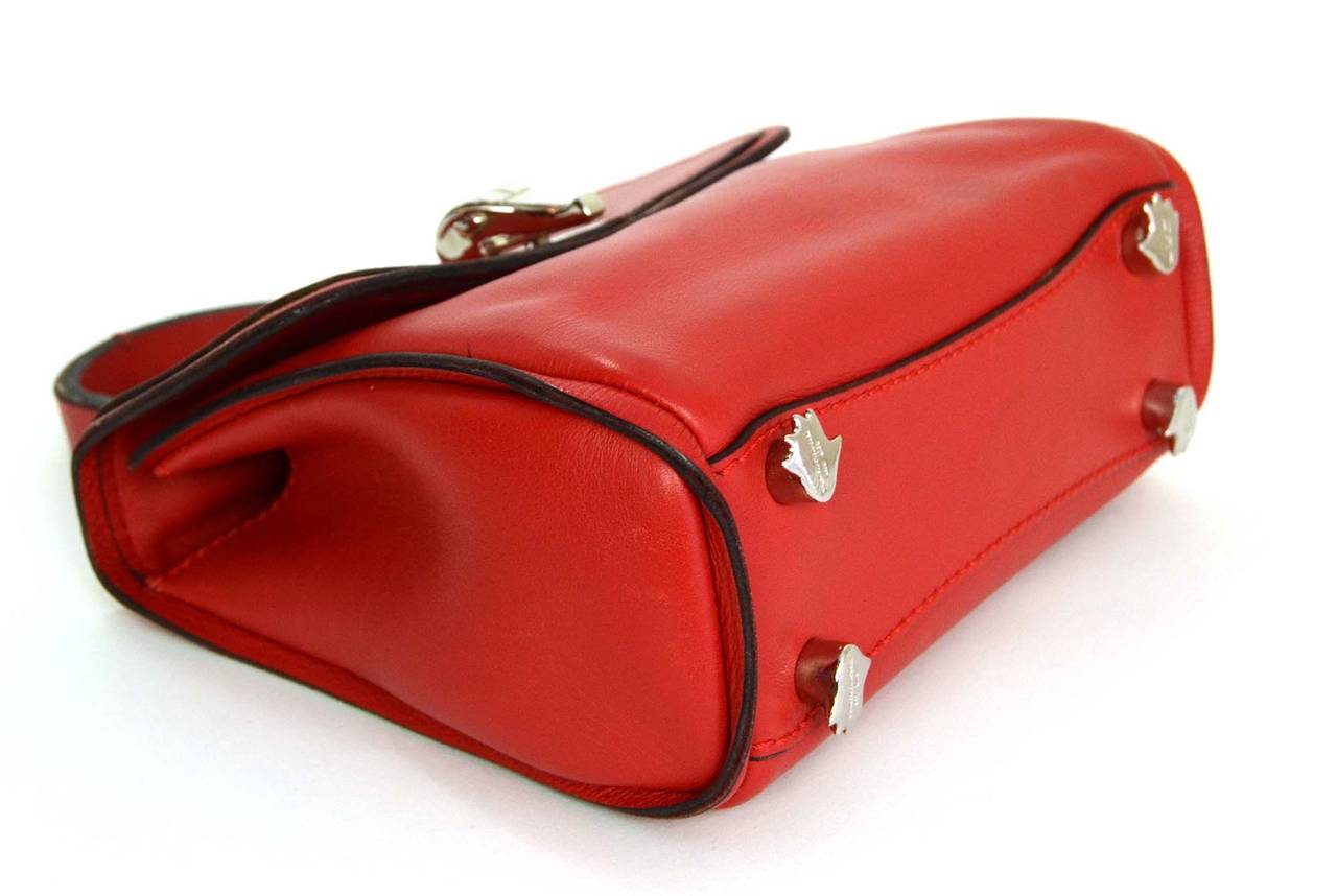 Women's KIESELSTEIN-CORD Red Leather Small Satchel Bag SHW