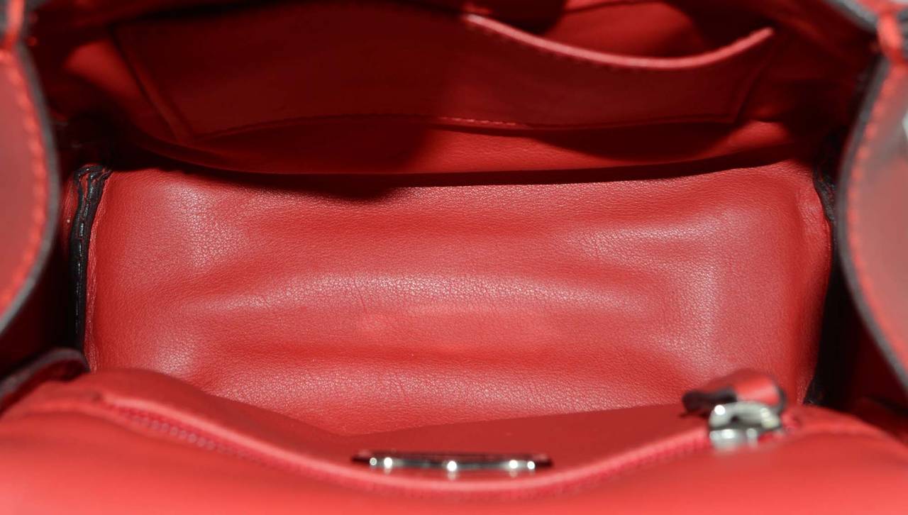 KIESELSTEIN-CORD Red Leather Small Satchel Bag SHW 2