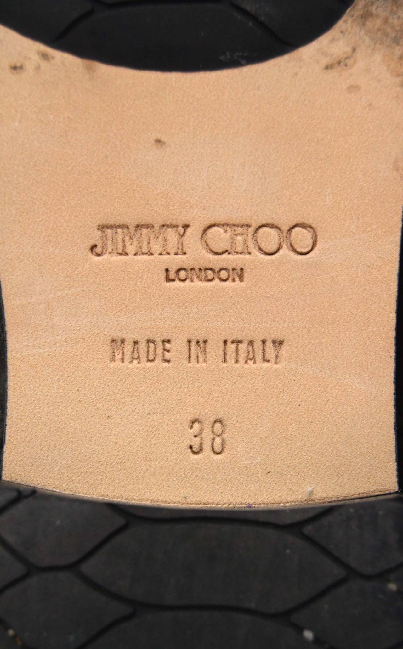 JIMMY CHOO Grey Suede Mid-Calf Boots sz 38 3