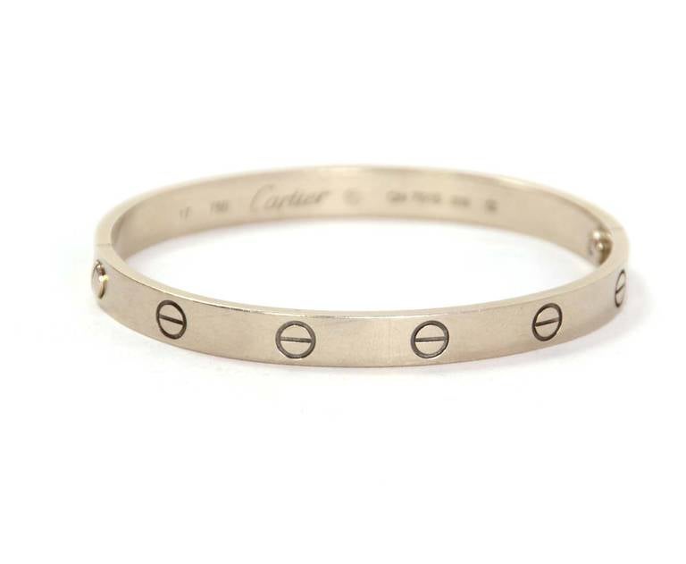 Cartier White Gold Love Bracelet