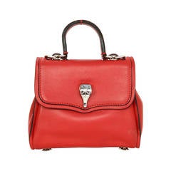 KIESELSTEIN-CORD Red Leather Small Satchel Bag SHW