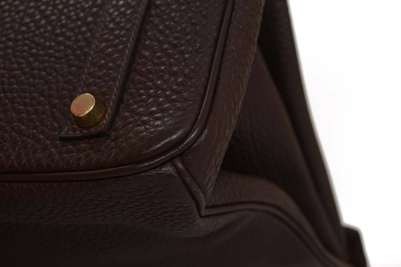 HERMES Brown Togo Leather 35cm Birkin Bag GHW For Sale at 1stdibs