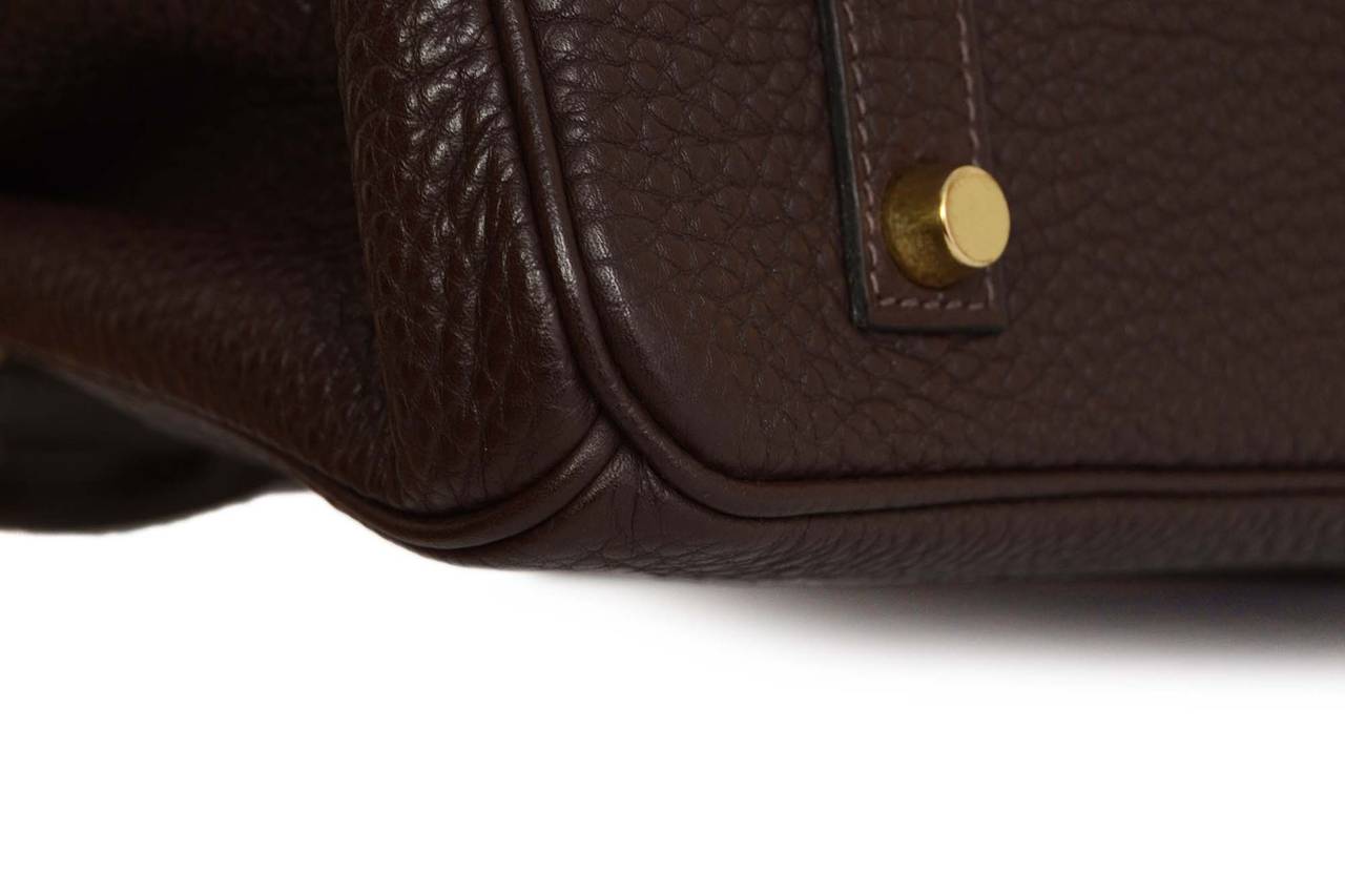 HERMES Brown Togo Leather 35cm Birkin Bag GHW 3