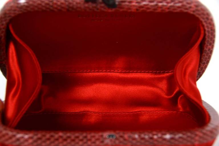 bottega red clutch