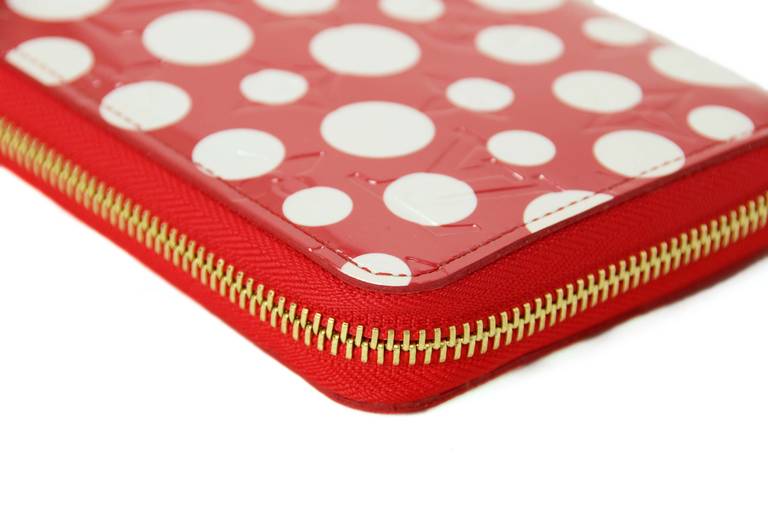 Louis Vuitton Ltd Edt Red Vernis Monogram Kusama Infinity Dots Zippy Wallet 1