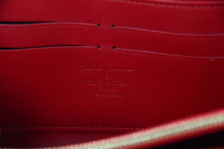 Louis Vuitton Ltd Edt Red Vernis Monogram Kusama Infinity Dots Zippy Wallet 3