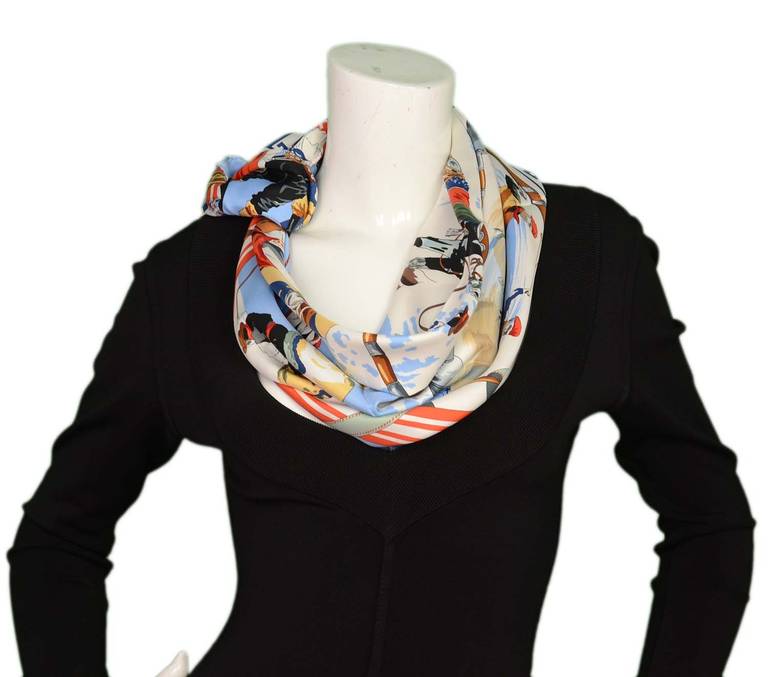 HERMES Dans Le Branches De L'ombu Cowboy Scarf 3