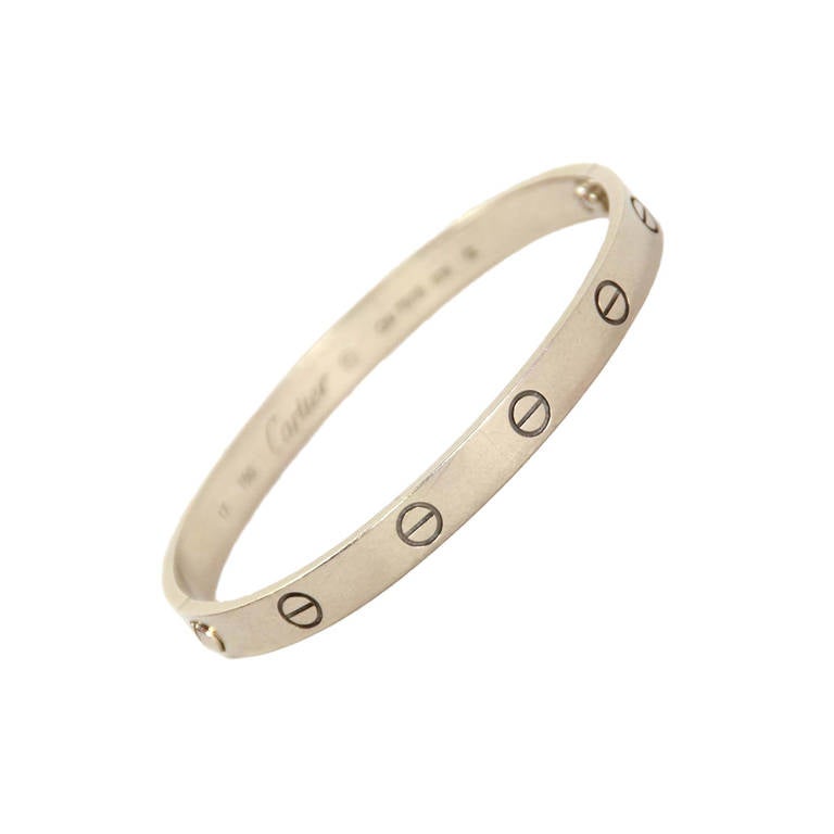 Cartier White Gold Love Bracelet