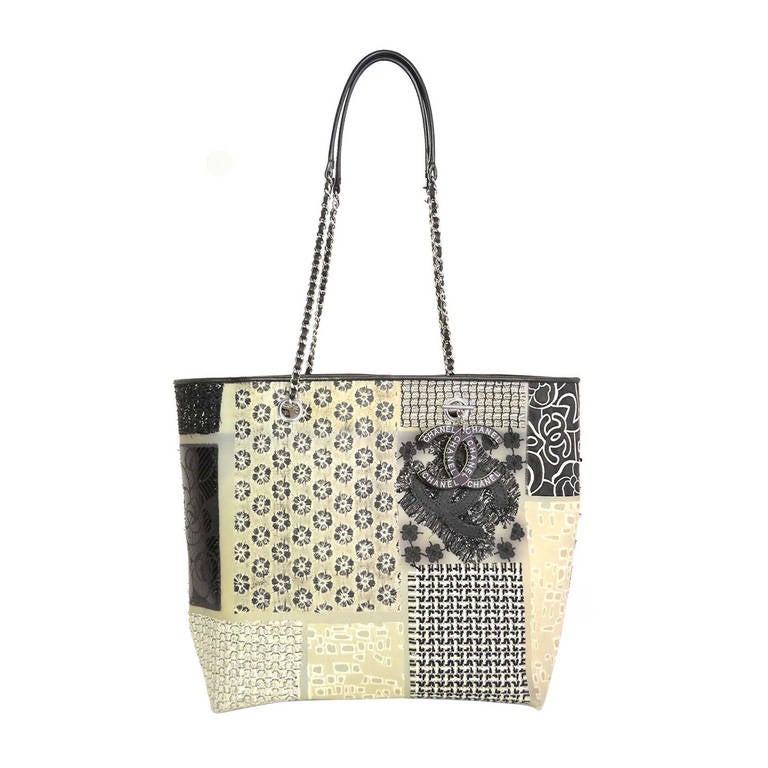 Chanel Patchwork Tweed PVC Classic Single Flap Handbag