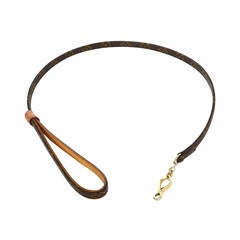 LOUIS VUITTON Monogram Baxter MM Dog Leash GHW