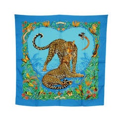 HERMES Jungle Love Leopard Print Scarf