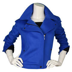 RAG & BONE Cobalt Blue Wool Moto Jacket sz 0