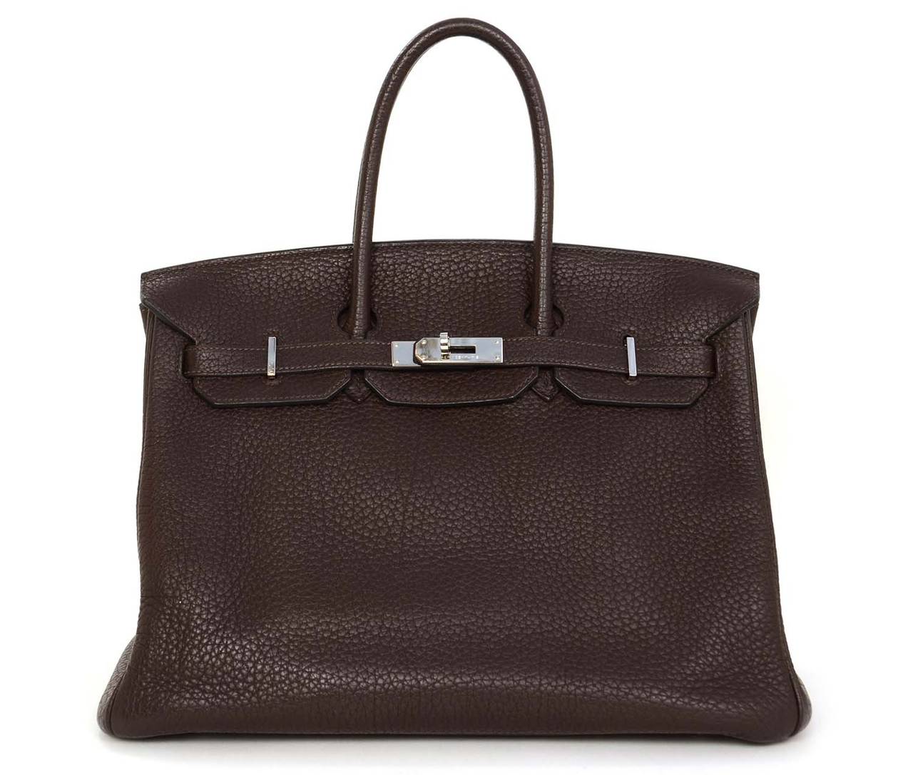 great hermes handbags - HERMES 2009 Brown Togo Leather 35cm Birkin Bag PHW For Sale at 1stdibs