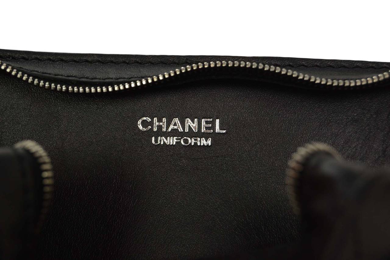 CHANEL Black Leather Belt Bag SHW 2