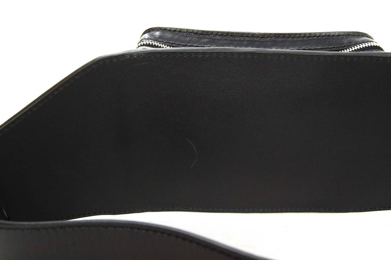 Women's or Men's CHANEL Black Leather Belt Bag SHW