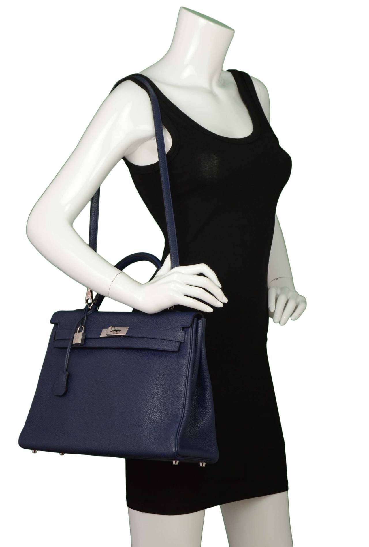 hermes kelly bag navy blue