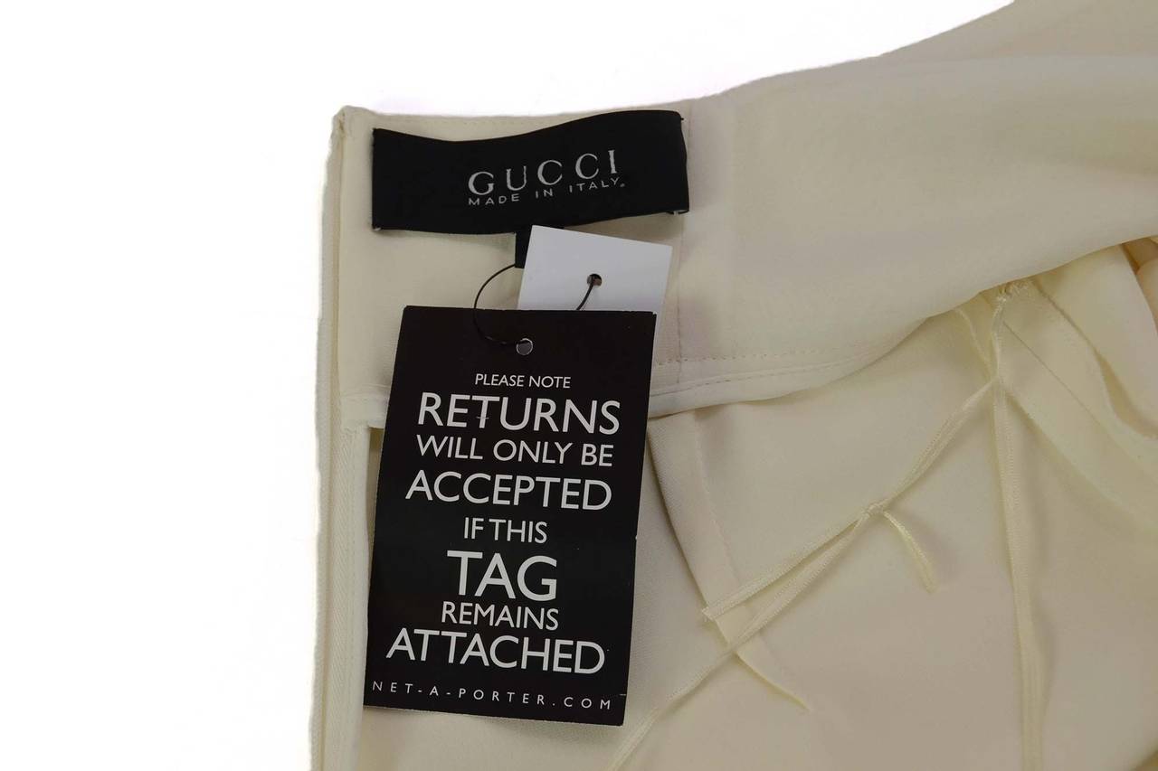 Gucci Ivory Silk Halter Neck Jumpsuit sz 36 1