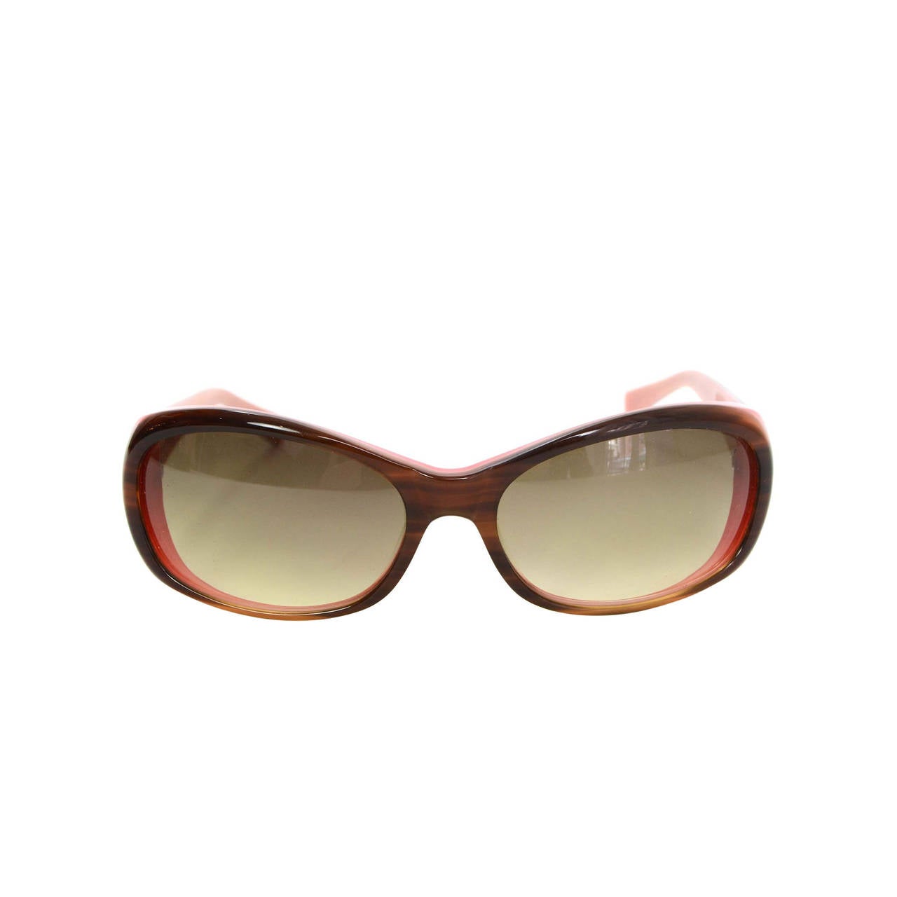 OLIVER PEOPLES Brown & Pink "Phoebe" Oval Sunglasses