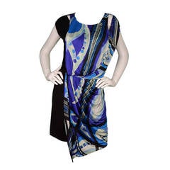 EMILIO PUCCI Multi-Color Mod-Print Sleeveless Dress sz 42
