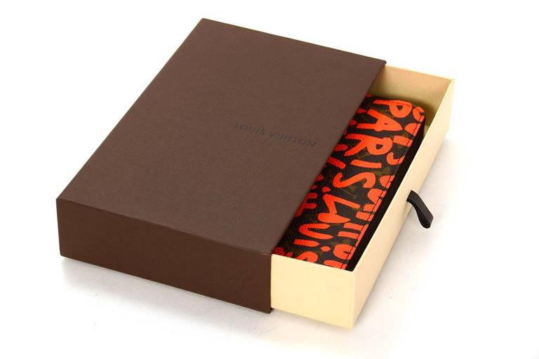 Louis Vuitton Limited Editiion Stephen Sprouse Neon Orange Graffiti Zippy Wallet 2