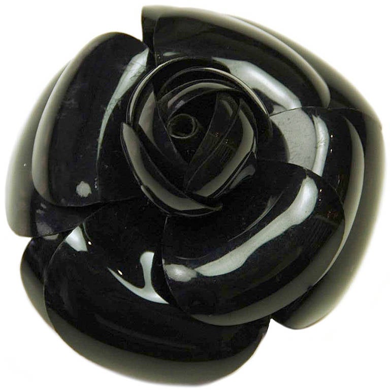 Chanel White Camellia Flower Pin in Original Chanel Gift Box