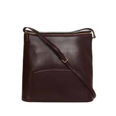 THE ROW Burgundy Leather Crossbody Bag GHW
