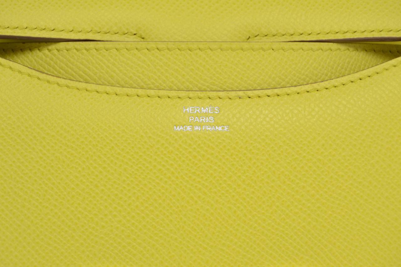 Women's Hermes Soufre Yellow Epsom 18cm H Constance Bag PHW